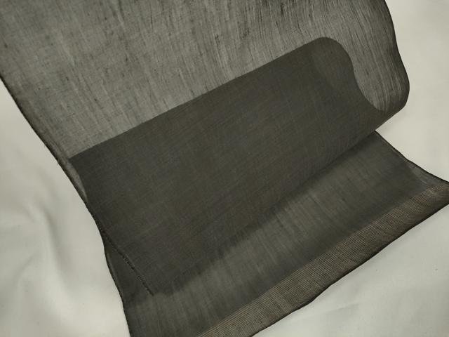平和屋着物＊夏物　小紋　ちぢみ織　反物　着尺　墨色　未使用　DAAW7551zzz