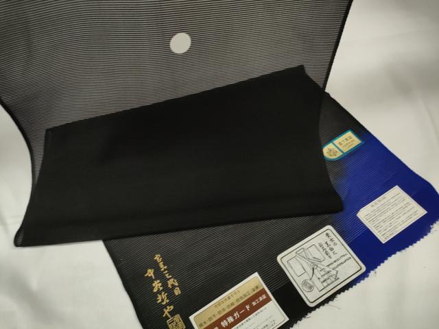 平和屋着物＊夏物　黒紋付　黒反物　着尺　絽　作家物　藍下黒染　逸品　未使用　DAAW7967zzz