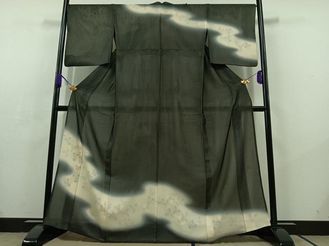 Rakuten - 平和屋着物▽訪問着　無双　紗袷　紗×絽　作家物　道長花文　正絹　逸品　AABC6761jh