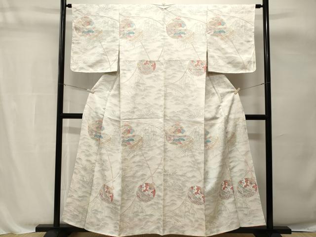 Rakuten - 平和屋着物■訪問着　鈴草花文　流水文　暈し染め　正絹　逸品　CABH8830ev