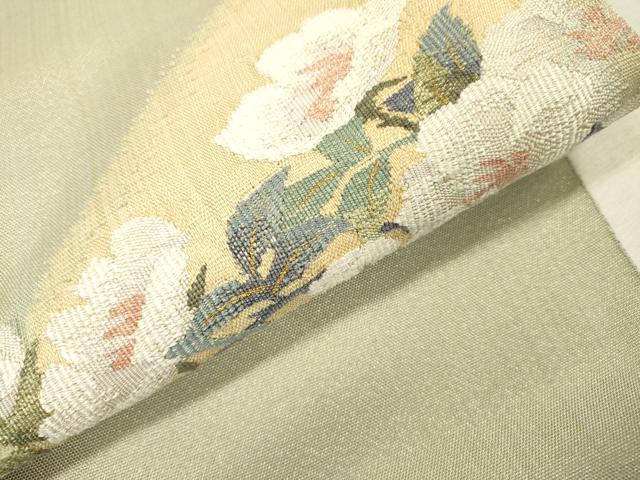 平和屋の平和屋着物▼太鼓柄袋帯 すくい織 枝花 金糸 正絹 逸品 DABH7970fe｜アングル3