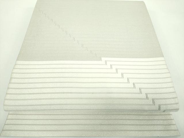 平和屋着物●西陣　織楽浅野　銀座きしや　六通柄袋帯　横段文　正絹　逸品　未使用　DABD1341ps