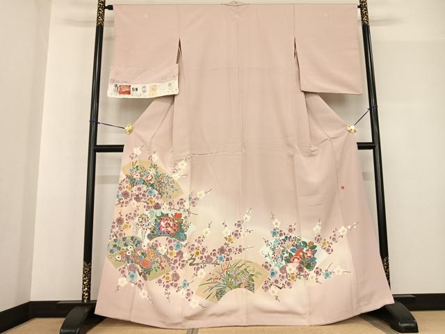 本加賀友禅 色留袖 松任いち 四季花文様 薄紫色 作家物 落款入 正絹 袷 広衿 一つ紋 蔦紋 フォーマル 本場加賀友禅染 仕立て上がり 身丈170cm 楽天市場】加賀友禅 色留袖の通販