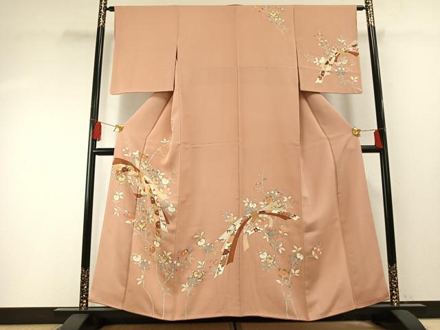 平和屋着物●創業460年・千總　訪問着　束ね熨斗花文　金彩　西武百貨店扱い　正絹　逸品　AABF5972fy
