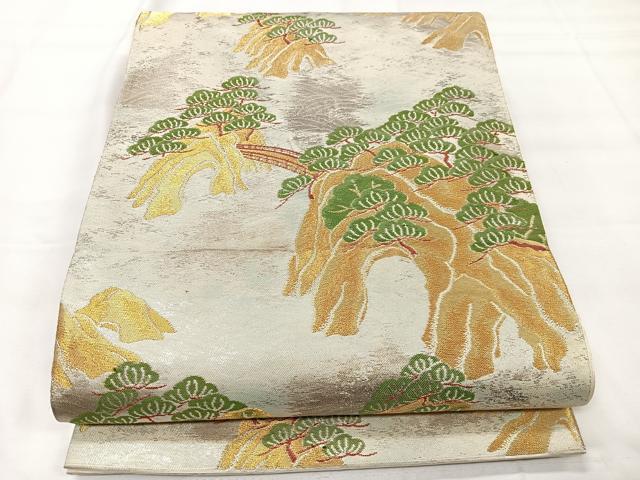 Rakuten - 平和屋着物◎西陣　六通柄袋帯　渡り橋枝松文　金彩　正絹　逸品　CAAX9879xe