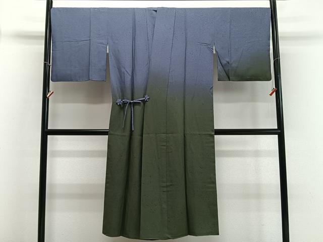 平和屋着物∞道中着　霞文　暈し染め　ロング丈　正絹　逸品　CABD4503ua
