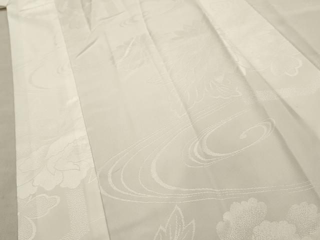 平和屋着物■長襦袢　無双仕立て　流水花地紋　正絹　逸品　AABE6153sx