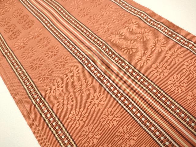 平和屋着物◎本場筑前博多織 半幅帯 いちご錦 有限会社松永織物謹製 証紙付き 正絹 逸品 CAAW9280qe