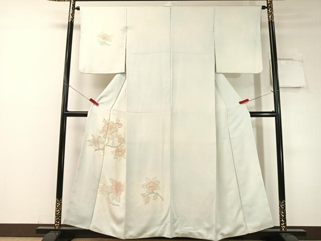 平和屋着物●極上　訪問着　手描き　草花文　暈し染め　金彩　やまと誂製　逸品　DZAB3065kh6 平和屋着物▽京加賀糸目友禅作家 山崎巌 訪問着 単衣 手描き 草花文
