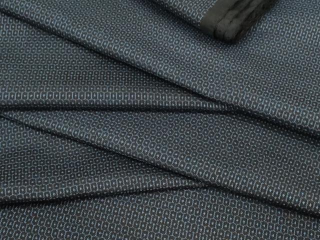 平和屋着物▼男性　本場大島紬　反物　着尺　アンサンブル　100亀甲　総詰め　逸品　未使用　DAAW7310zzz