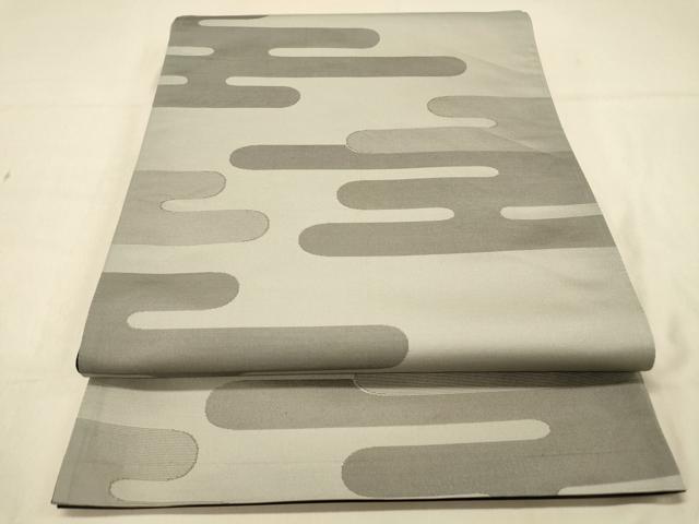 平和屋着物◎両面六通柄袋帯　エ霞文　正絹　逸品　DAAX6473jm