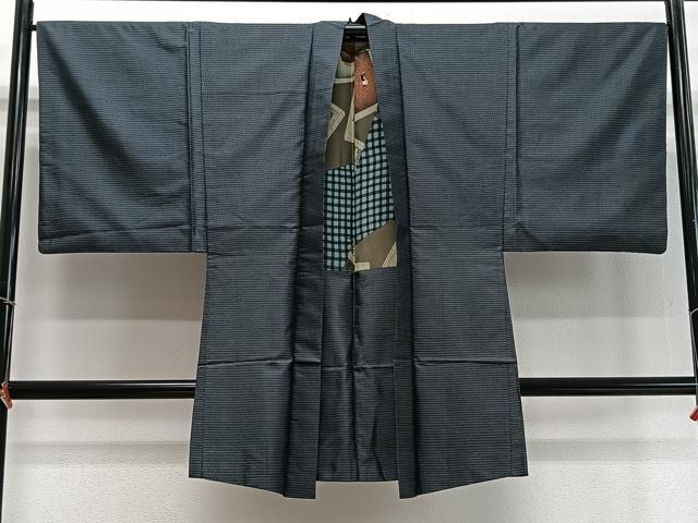 Other - 平和屋着物∞男性　長羽織　本場大島紬　格子文　正絹　逸品　CABD4539ua