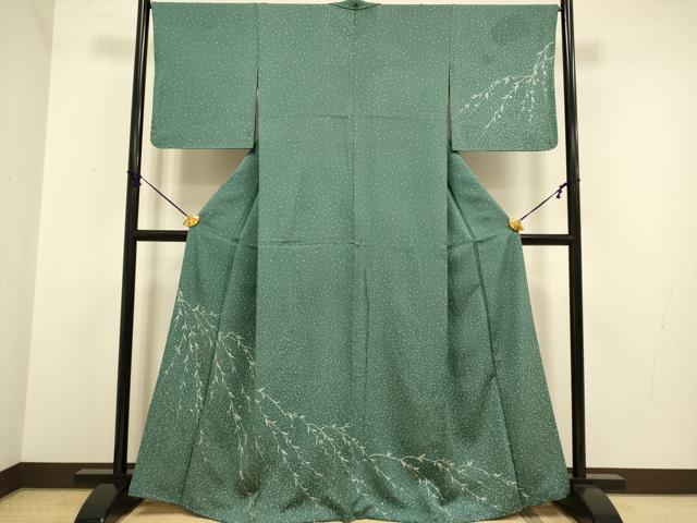 平和屋着物■訪問着　枝垂れ柳　金彩　正絹　逸品　DABA8652du