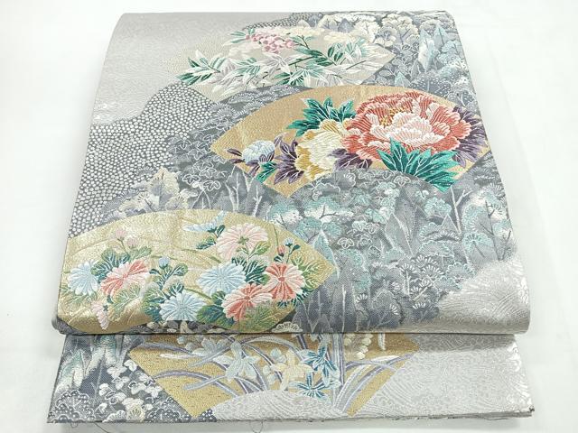 平和屋着物◎六通柄袋帯 唐織 故郷春秋 金銀糸 正絹 逸品 CABC1717nb