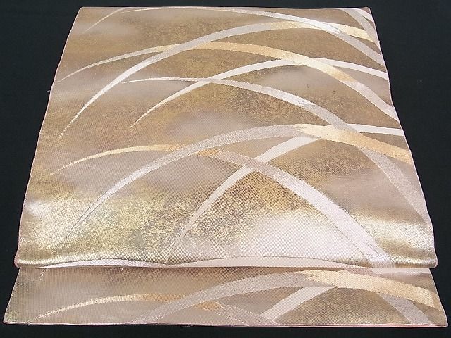 平和屋着物■六通柄袋帯　芝草文　金銀糸　逸品　mz0301