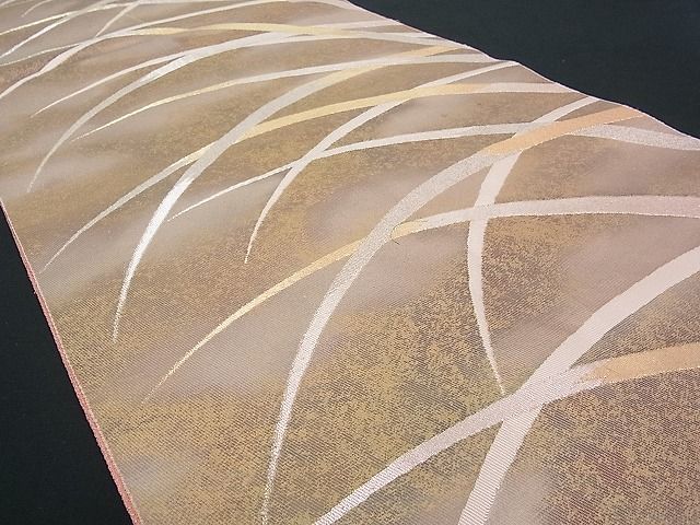 平和屋着物■六通柄袋帯　芝草文　金銀糸　逸品　mz0301