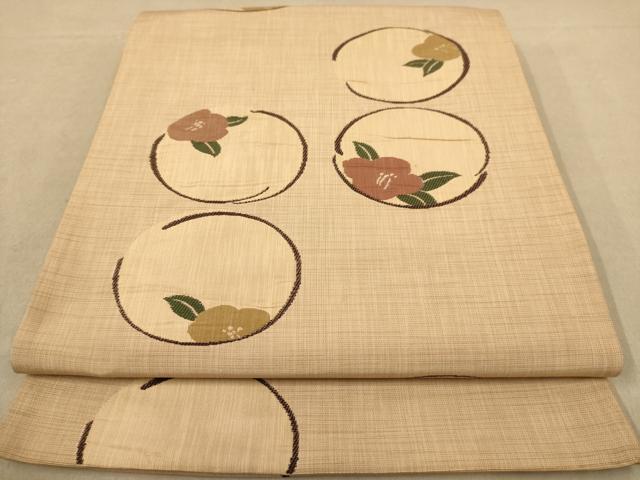 平和屋着物◎六通柄袋帯　楽山　花丸文　正絹　逸品　AABB4001dt