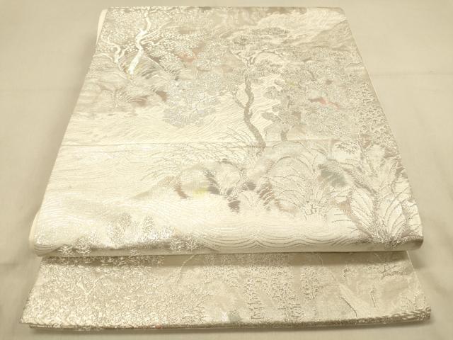 平和屋着物◎六通柄袋帯　古京錦　風景文　金銀糸　二重引箔　正絹　逸品　DAAX6369jm