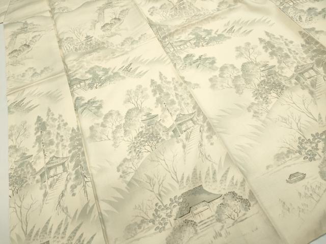 ■■■　サイズ　■■■ 身丈 167cm（肩から） 裄丈 67cm 袖丈 48cm　縫込み 5.5cm 袖幅 34cm 前幅 24.5cm 後幅 30cm 着物縫いこみ 内揚げ 0cm 裄 お袖側 約0cm　身頃側 約3cm ■■■　商品詳細　■■■ 【正絹】 状態は画像を添付しておりますので、そちらをご確認下さいますよう宜しくお願い致します。 大変上質な逸品になります。 お安く出品致しますので、是非この機会にいかがでしょうか？ ■■■　注意事項　■■■ ■モニター発色の具合により色合いが異なる場合がございます。 ■寸法は多少の誤差が生じる場合がございますのでご了承ください。 ■縫込みの長さが左右非対称の場合は短い部分を記載しております。 左右非対称であってもご返品・お値引き等の保証は出来かねますので、ご了承の上ご購入をお願い致します。 ■シミ等のチェックには注意を払っておりますが、見落としがある場合もございますし、個人の見解も様々ですので神経質な方のご購入はお控えください。 ■箪笥に入っておりました着物や帯なので畳みシワや匂いがあるものもございます。 ■お休みは基本的に土日祝となりますが、その他臨時でお休みする場合がございますのでご了承ください。 ■商品の発送は平日のみの発送となります。 ■夜間と土曜、日曜日はお問い合わせの回答が遅れる場合がございます。 ■当店では、お直し、紋入れ、お手入れ等は承っておりません。 ■生地の状態（ヤケ、経年劣化等）によってはサイズ直しが出来ない場合がございます。 その点もどうかご了承のうえ、ご購入をお願いいたします。 ■弊社で取り扱う商品は一点ものにつき、時期や在庫状況に応じて金額が変更となる場合がございます。 ■検針は行っておりません。予めご了承いただきますようお願いいたします。 ■【洗える着物】と記載のある商品におきましては、商品お届け後に洗濯を行ってしまってからのご返品にはご対応しかねます。 念の為、専門店でのお手入れをお願いいたします。 ■着物のサイズ目安は下記を参考ください↓ ＜女性着物＞　お端折り次第で＋5cm　−1cmが着用可能サイズ 　例）身丈170cmの場合、身長160cm〜175cm ＜男性着物＞　身丈＋約25cm〜27cm程が適応身長 　例）身丈155cmの場合、身長180〜182cm