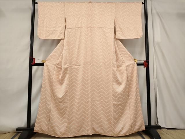 Full-Length Under-Kimono - 平和屋着物■上質な小紋　総絞り　幾何学文様　正絹　逸品　AABF8943st