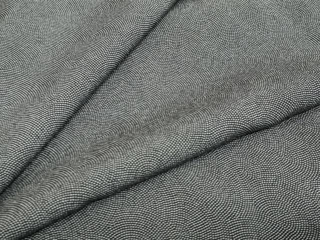 Kimono - 平和屋着物●江戸小紋　鮫小紋柄　黒地　正絹　逸品　DABC2231ud