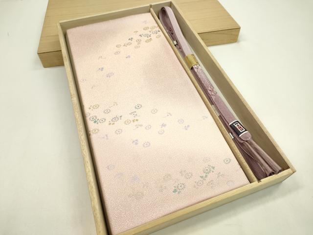 平和屋着物●和装小物　帯締め・帯揚げセット　菊　暈し染め　金糸　逸品　未使用　CAAZ6077ju