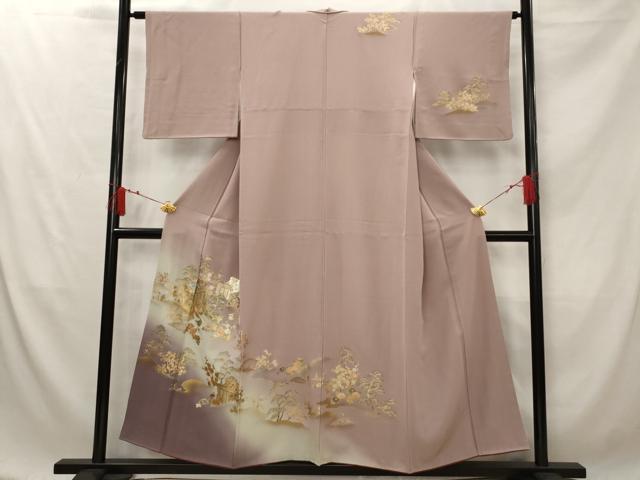 Kimono - 平和屋着物■訪問着　御所車花松文　暈し染め　金彩　正絹　逸品　AABF8955st