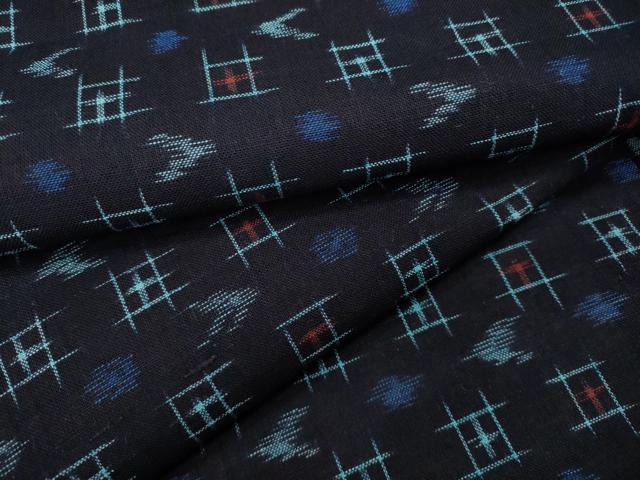 Kimono - 平和屋着物●久留米絣　単衣　絣文様　綿　逸品　CABC2355ut