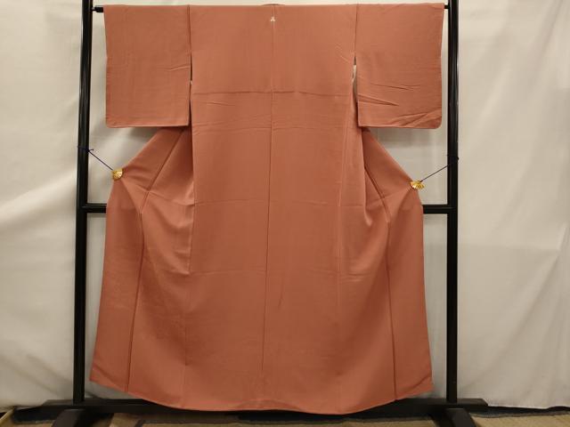 Irotome - 平和屋着物■豪華色留袖　風景草木地紋　真赭色　正絹　逸品　AAAZ6764ru