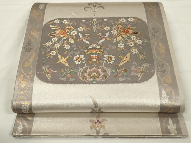 平和屋着物▼六通柄袋帯　シルクロードの旅　金銀糸　引箔　鈴乃屋扱い　正絹　逸品　CAAX8560dy