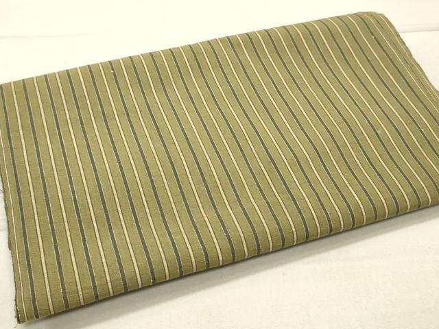 平和屋着物▼紬　反物　着尺　間道　逸品　未使用　DAAW2345zy