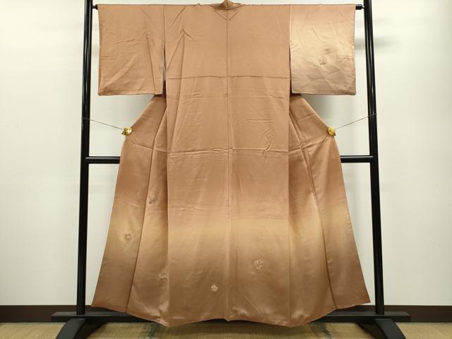 平和屋着物▼訪問着　刺繍　草花丸文　暈し染め　金彩　正絹　逸品　CAAY6320ze...