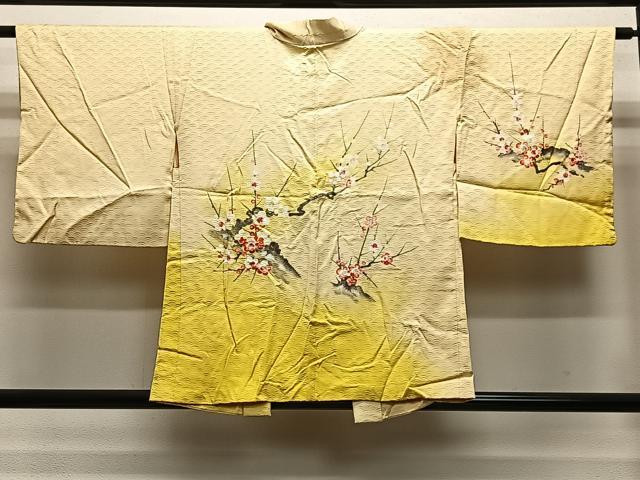 Kimono - 平和屋着物＃羽織　手描き　枝梅文　暈し染め　正絹　逸品　CABA3538ua