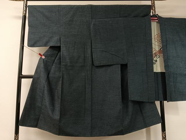 平和屋着物●男性　紬　アンサンブル　霞文　正絹　逸品　CABB5080vp