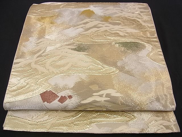 平和屋着物■六通柄袋帯　浜松文　金銀糸　逸品　n-jx0066