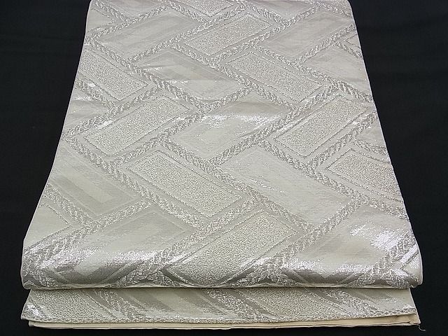 平和屋着物■六通柄袋帯　檜垣文　銀糸　逸品　n-ui0280