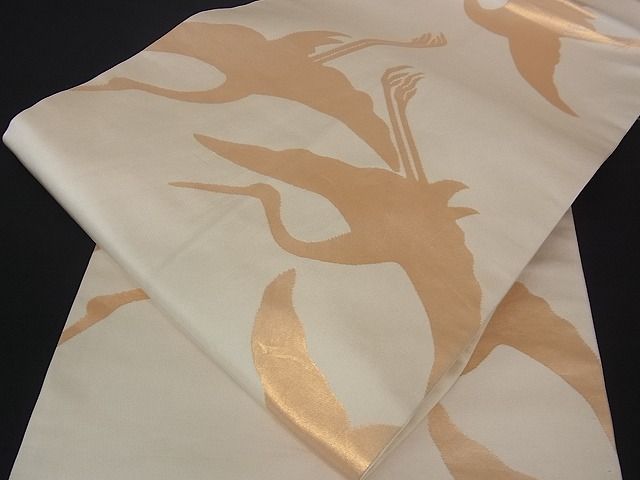 平和屋着物■全通柄袋帯　飛鳥文　金糸　逸品　sf0078