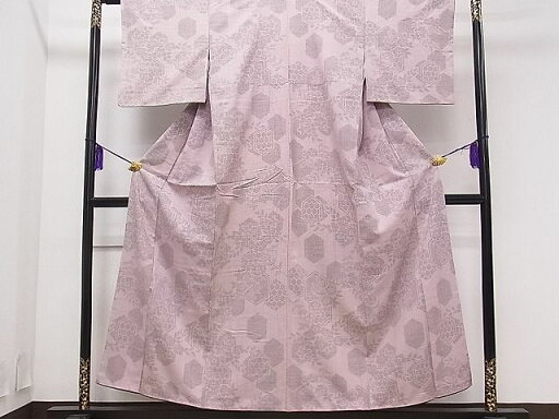 平和屋着物■上質な紬 100亀甲 亀甲草花文 逸品 ch5144 平和屋着物■上質な紬 100亀甲 亀甲草花文 逸品 ch5144
