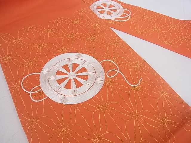 平和屋の平和屋着物■九寸名古屋帯 刺繍 源氏車文 逸品 ar5250｜アングル3