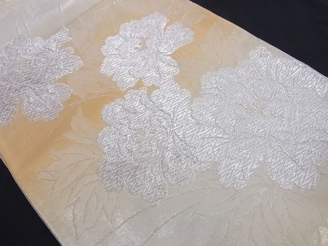 平和屋の平和屋着物■六通柄袋帯 草花文 金銀糸 正絹 逸品 A-az4862｜アングル2