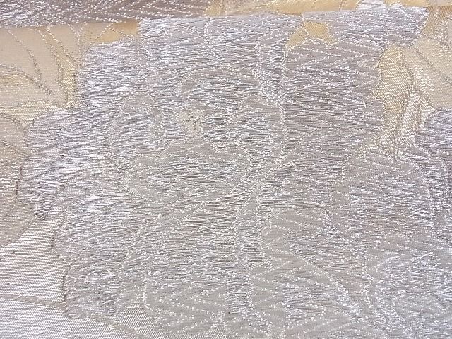 平和屋の平和屋着物■六通柄袋帯 草花文 金銀糸 正絹 逸品 A-az4862｜アングル3
