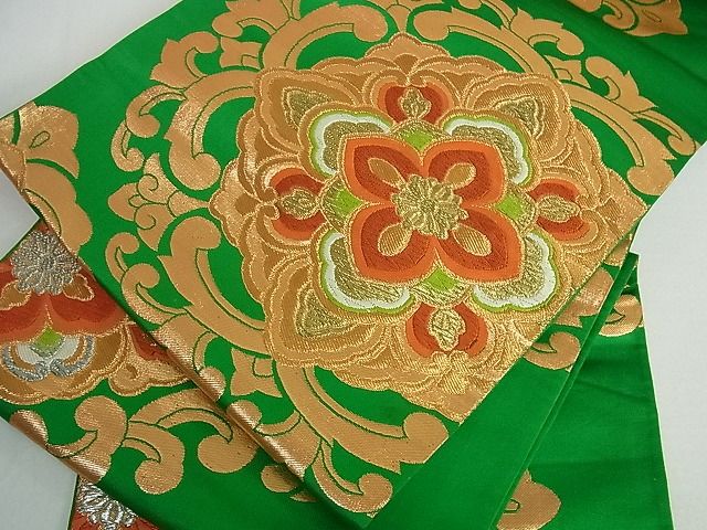 Other - 平和屋着物■六通柄袋帯　正倉院花文　金糸　逸品　cm2568