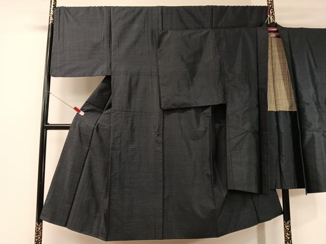 平和屋着物●男性　本場大島紬　アンサンブル　80亀甲　総詰め　正絹　逸品　CABB5083vp