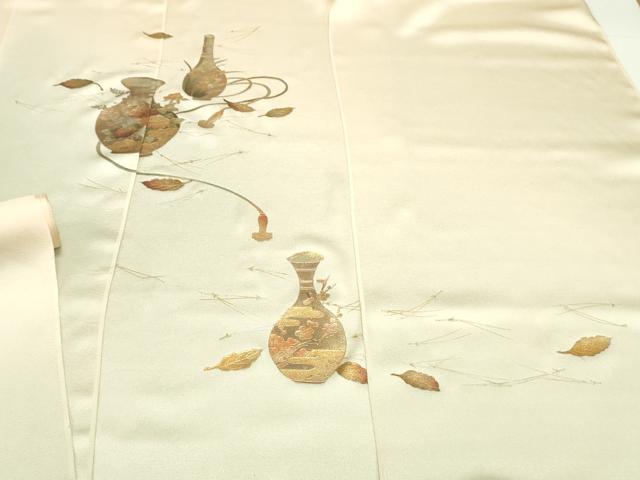 平和屋着物▼付下げ　反物　着尺　金彩友禅　華雅弥貴　飾花文　暈し染め　金彩　逸品　未使用　DAAX6913zy