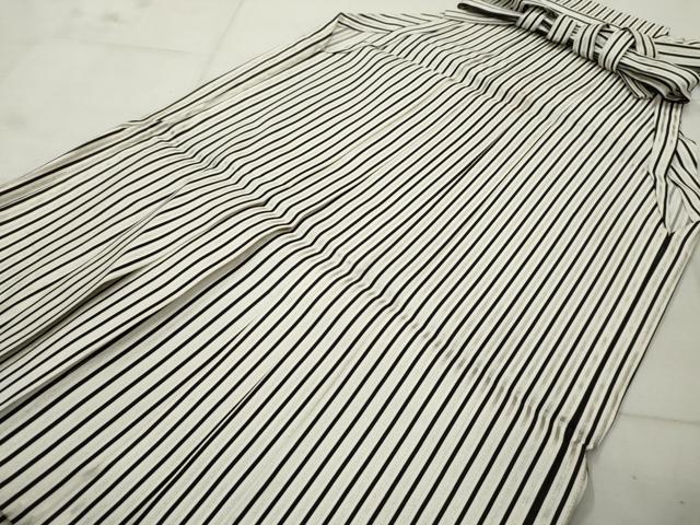 平和屋着物■男性　行灯袴　縞　銀糸　洗える着物　AABC7836cs