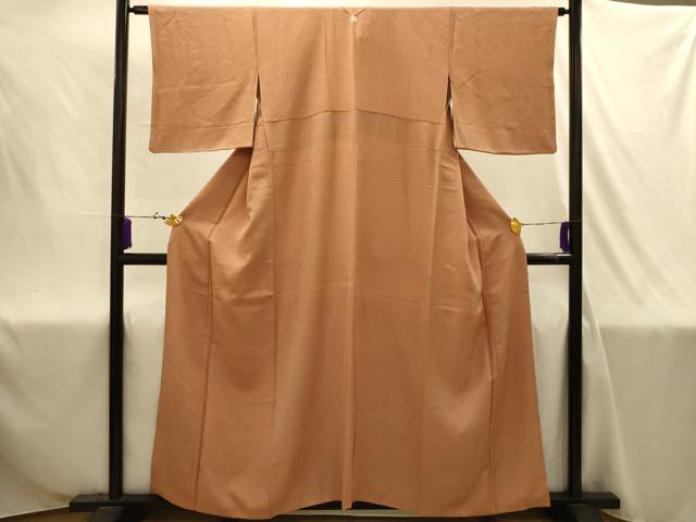 平和屋着物■上質な色無地 舞葉地紋 正絹 逸品 AABJ1968sx
