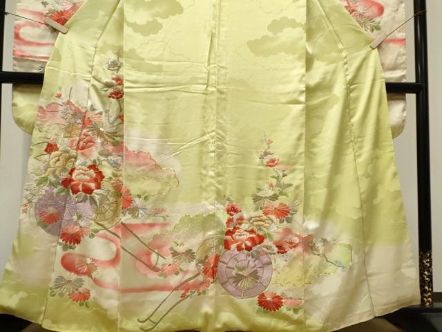 平和屋の平和屋着物■豪華振袖 駒刺繍 花車文 暈し染め 金銀糸 正絹 逸品 CABK1025ou｜アングル3