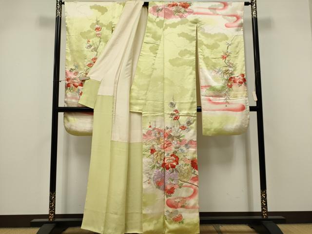 平和屋の平和屋着物■豪華振袖 駒刺繍 花車文 暈し染め 金銀糸 正絹 逸品 CABK1025ou｜アングル2