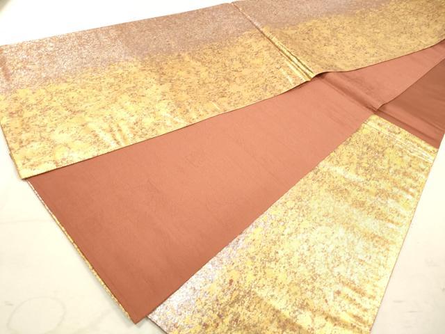 平和屋着物◎両面　六通柄袋帯　霞文　引箔　正絹　逸品　DAAY4986qa