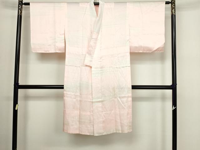 平和屋着物■長襦袢　無双仕立て　横段地紋　暈し染め　正絹　逸品　DABC0271sf